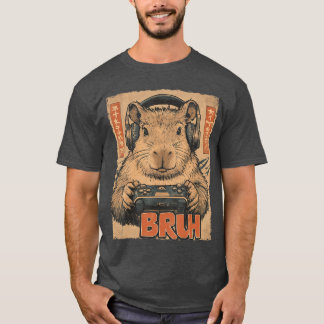 Lustige Capybara Bruh Videospiele Japanische Anime T-Shirt