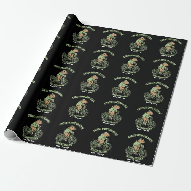 Lustige Capybara-Chaos-Monitor-State-Testing-Editi Geschenkpapier (Ungerollt)