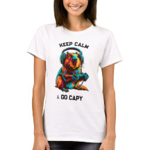 Lustige Capybara Gamer Gaming Videospiele Grafik-T