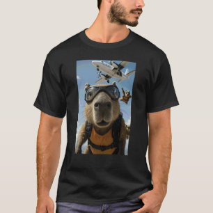 Lustige Capybara-Himmel-Tauch-Taucher-Tierliebhabe T-Shirt