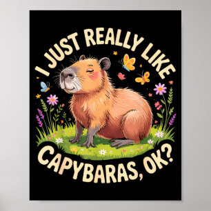 Lustige Capybara-Kunst für Männer Frauen Kinder Ca Poster
