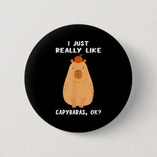 Lustige Capybara-Kunst für Männer Frauen Kinder Na Button