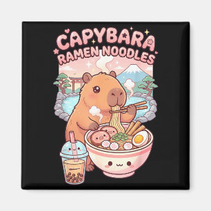 Lustige Capybara-Nudel-Ramen kawaii Capybara beim  Magnet