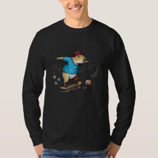 Lustige Capybara Skateboard Kunst für Jungen Mädch T-Shirt