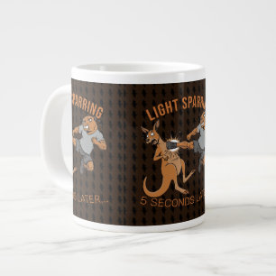Lustige Capybara vs Kangaroo Leichtes Sparring MMA Jumbo-Tasse