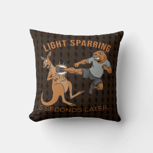 Lustige Capybara vs Kangaroo Leichtes Sparring MMA Kissen