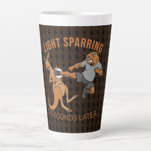 Lustige Capybara vs Kangaroo Leichtes Sparring MMA Milchtasse