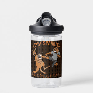 Lustige Capybara vs Kangaroo Leichtes Sparring MMA Trinkflasche