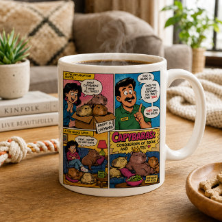 Lustige Capybaras Eroberer Von Sofas Comic Kaffeetasse