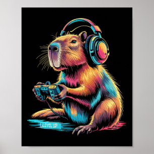 Lustige Capyra Videospieler Capyra  Poster