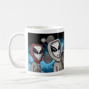Lustige Cartoon-Alien-Tasse   Anbetungswürdiger Sc Kaffeetasse