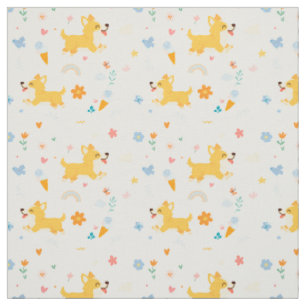 lustige Cartoon Corgis Hunde Stoff