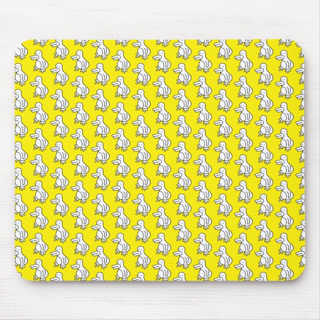 Lustige Cartoon-Ente oder Pinguin Mousepad (Vorne)