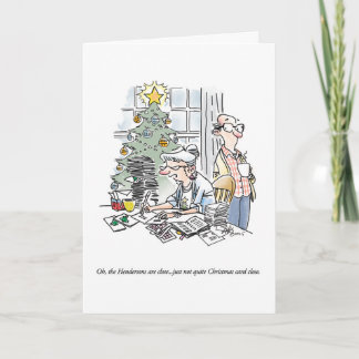 Lustige Cartoon-Feiertags-/Weihnachtskarte Karte