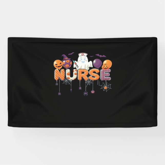 lustige Cartoon Geisterschwester - Heiße Nurse Hal Banner (Horizontal)