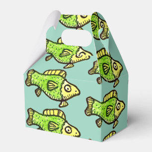 Lustige Cartoon-Grüne-Fisch-Zeichnung Gefallen Box Geschenkschachtel