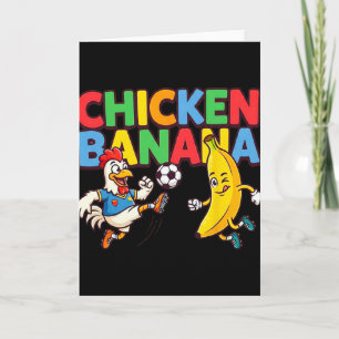 Lustige Cartoon-Henne Nana Fußballspieler Ll Graph Karte