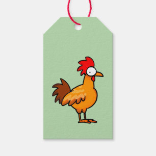 Lustige Cartoon-Hühner-Illustration Geschenkanhänger