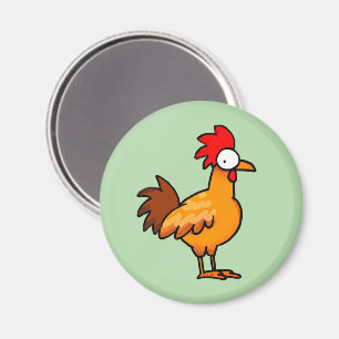 Lustige Cartoon-Hühner-Illustration Magnet