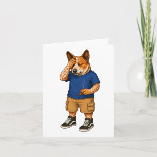 Lustige Cartoon-Hund-Kunst Karte