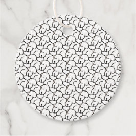 Lustige Cartoon-Hunde beim Sitzen Geschenkanhänger