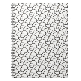 Lustige Cartoon-Hunde beim Sitzen Notizblock