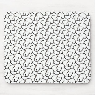 Lustige Cartoon-Hunde sitzen am Computer Mousepad