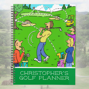 Lustige Cartoon-Illustration von Golfspielern. Planer