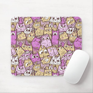 Lustige Cartoon-Katzen Mousepad