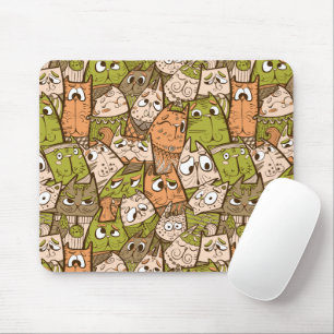 Lustige Cartoon-Katzen Mousepad