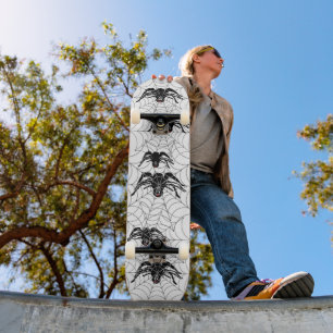 Lustige Cartoon-Schwarze Spinne Halloween Schwarze Skateboard