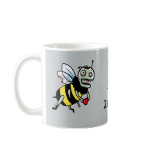 Lustige Cartoon-Tasse des Hummel-Bienenzombies
