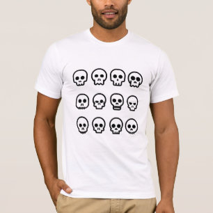 Lustige Cartoon-Totenkopf-Emojis T-Shirt