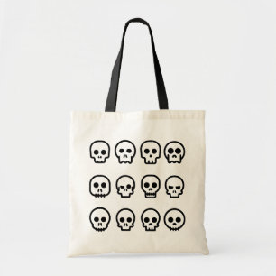 Lustige Cartoon-Totenkopf-Emojis Tragetasche