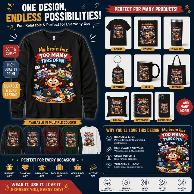 Lustige Cartoon-Überdenkungs-Design Sweatshirt (Von Creator hochgeladen)
