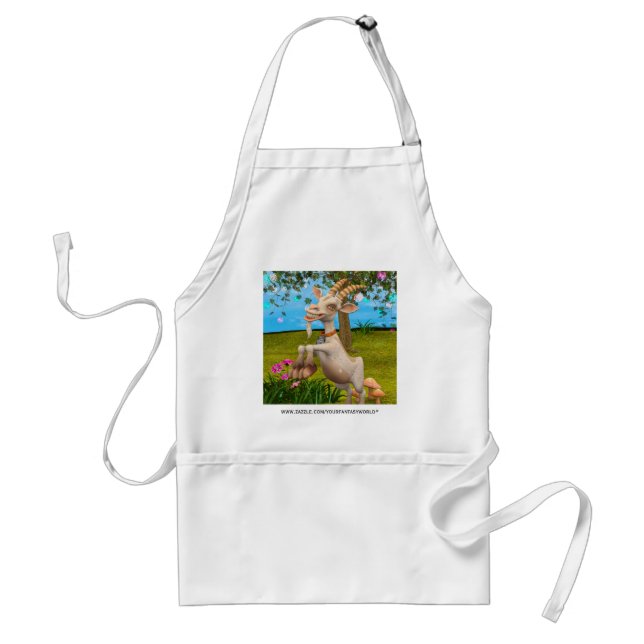 Lustige Cartoon-Ziegen-Garten-Tier-Kunst Schürze (Vorne)