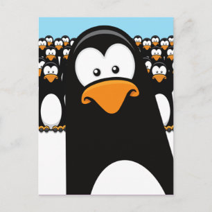 Lustige Cartoonpenguins-Postkarte Postkarte