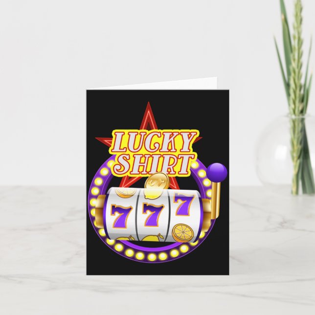 Lustige Casino-Slot-Maschine Jackt Lucky  Karte (Vorderseite)