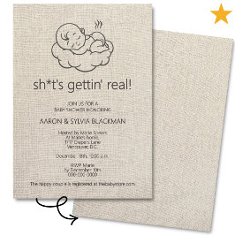 Lustige Casual Minimalistische Stinkende Babyparty Einladung