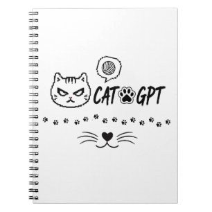 Lustige CAT GPT KI Pixelkatze / Lustige Katzen-Tec Notizblock