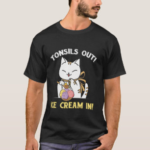 Lustige CAT Mandel raus Eiscreme bei Mandeloperati T-Shirt
