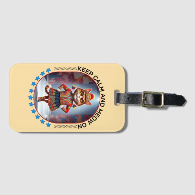 lustige Cat-Show Gepäckanhänger (Vorderseite (Horizontal))