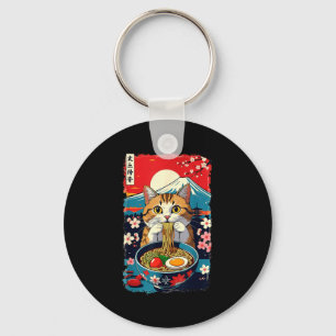 Lustige Catzilla Anime Ramen Japanische Katze Männ Schlüsselanhänger