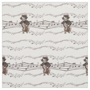 Lustige Cello-Chops Vintage-Musiker Stoff