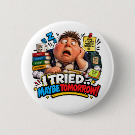 Lustige Charaktere Zurück zur Schule Ballon Button