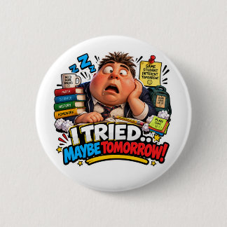 Lustige Charaktere Zurück zur Schule Ballon Button