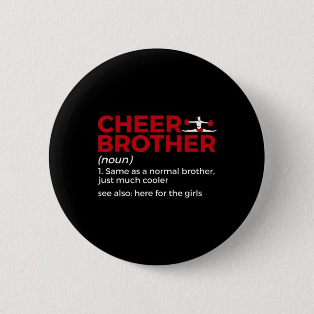 Lustige Cheer Bruder Definition  Button (Vorderseite)