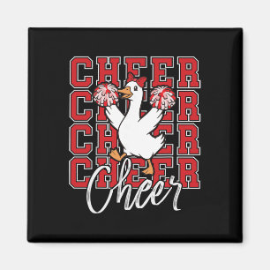 Lustige Cheer Gans Squad Rot Coquette Schleife Spo Magnet