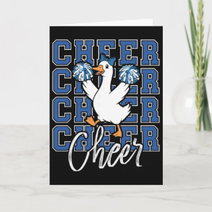 Lustige Cheer-Gans-Trupp Blaue Kokette Schleife Sp Karte