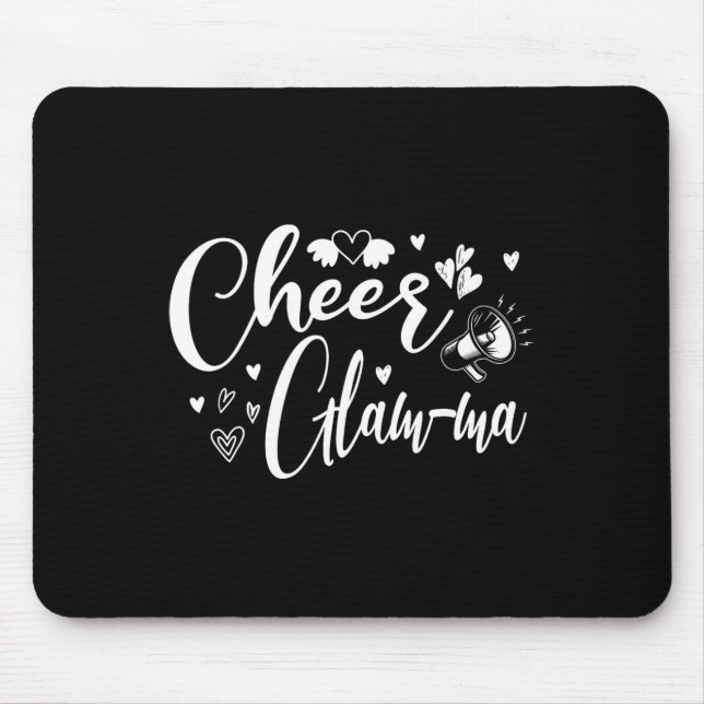 Lustige Cheer Glam-ma Cheerleading Coole Mutter Om Mousepad (Vorne)